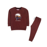 MONSTER TRUCK JUNIOR BOY BURGUNDY FLEESE TRACK SUIT