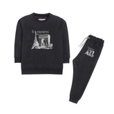 TREASURES JUNIOR BOY CHARCOAL COLOR TRACK SUIT