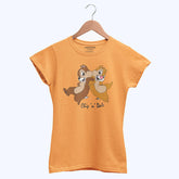 DIGITAL PRINTED CHIP & DALE JUNIOR BLAZING ORANGE COLOR GIRLS T.SHIRT