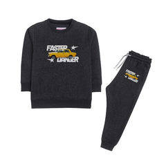 FASTER DANGER JUNIOR BOY CHARCOAL COLOR TRACK SUIT