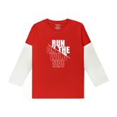 RUN ON THE WILD SIDE JUNIOR FEISTA (WHITE ARMS) COLOR BOYS LONG SLEEVE T.SHIRT