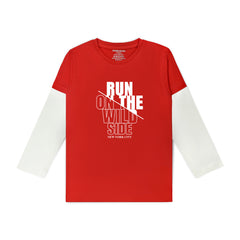 RUN ON THE WILD SIDE JUNIOR FEISTA (WHITE ARMS) COLOR BOYS LONG SLEEVE T.SHIRT