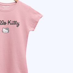 DIGITAL PRINTED HELLO KITTY JUNIOR TICKLED PINK COLOR GIRLS T.SHIRT