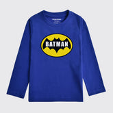 BATMAN NAVY PEONY BOYS LONG SLEEVE T.SHIRT