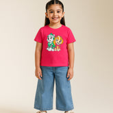 PAW JUNIOR PINK GIRLS T.SHIRT