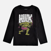 DIGITAL PRINTED HULK JET BLACK BOYS LONG SLEEVE T.SHIRT