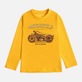 VINTAGE BIKE LEMON YELLOW BOYS LONG SLEEVE T-SHIRT