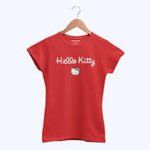 DIGITAL PRINTED HELLO KITTY JUNIOR FIERY RED COLOR GIRLS T.SHIRT