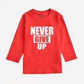 NEVER GIVE UP FEISTA GIRLS LONG SLEEVE T-SHIRT