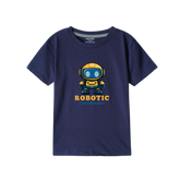NAVY GRAPHICS ROBOTIC T-SHIRT