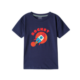NAVY GRAPHICS ROCKET T-SHIRT
