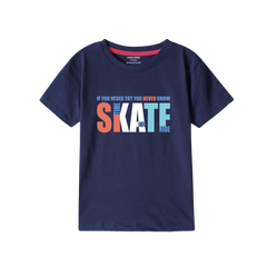 SKATE NAVY PRINTED BOYS T.SHIRT