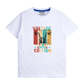 WHITE GRAPHICS VINTAGE T-SHIRT