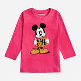 KAFI CUTE PARADISE PINK GIRLS LONG SLEEVE T-SHIRT