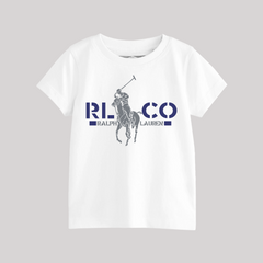 POLO PRINTED WHITE JUNIOR BOYS T-SHIRT