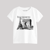 TREASURE PRINTED WHITE JUNIOR BOYS T.SHIRT