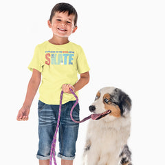 PRINTED SKATE YELLOW JUNIOR BOYS T.SHIRT