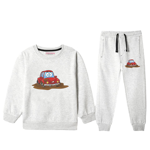DIRTY CAR JUNIOR BOY OATMEAL COLOR TRACK SUIT