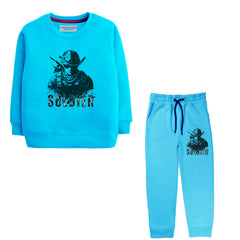 SOLDIER JUNIOR BOY SKY BLUE HEADER COLOR TRACK SUIT