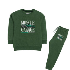 MUSCLE GARAGE JUNIOR BOY ARMY COLOR TRACK SUIT