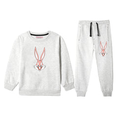 BUNNY JUNIOR GIRLS OATMEAL COLOR TRACK SUIT