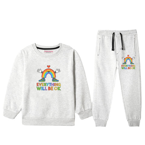 EVERYTHING JUNIOR BOY OATMEAL COLOR TRACK SUIT