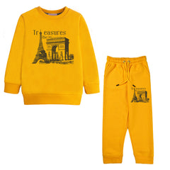 TREASURES JUNIOR BOY YELLOW HEADER COLOR TRACK SUIT