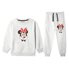 MINNIE JUNIOR GIRLS OATMEAL COLOR TRACK SUIT
