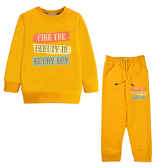 FIND THE BEAUTY MUSTERED COLOR GIRLS TRACK SUIT