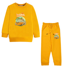 HELLO SUNSHINE JUNIOR BOY YELLOW HEADER COLOR TRACK SUIT TRACK SUIT