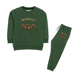 MOTORCYCLE JUNIOR BOY ARMY COLOR TRACK SUIT