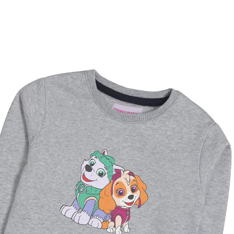 PAW JUNIOR GIRLS GREY HEADER COLOR TRACK SUIT