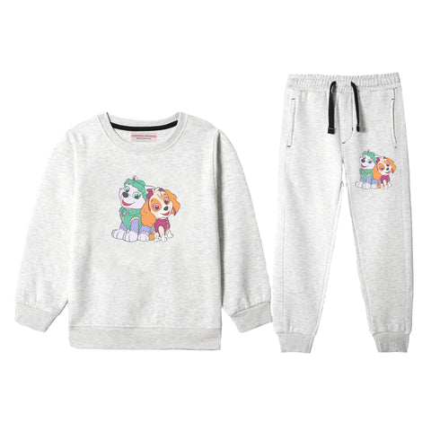 PAW JUNIOR GIRLS OATMEAL COLOR TRACK SUIT