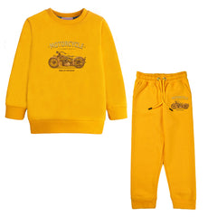 Motorcycle Junior Boy Track Suit Yellow Header Color