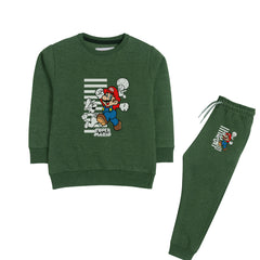 SUPER MARIO JUNIOR BOY ARMY COLOR TRACK SUIT