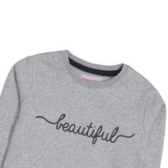 BEAUTIFUL JUNIOR GIRLS GREY HEADER COLOR TRACK SUIT