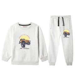 READY TO CRUSH JUNIOR BOY OATMEAL COLOR TRACK SUIT