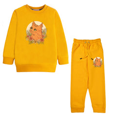 CUTE CAT MUSTERED COLOR GIRLS TRACK SUIT