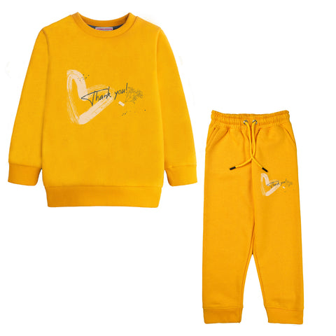 MUSTERED COLOR THANK YOU GIRLS TRACK SUIT
