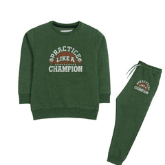 CHAMPION JUNIOR BOY ARMY COLOR TRACK SUIT
