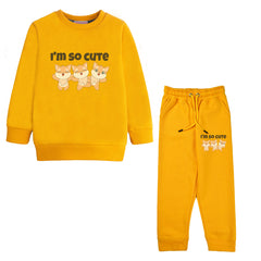 I'M SO CUTE  MUSTERED COLOR GIRLS TRACK SUIT