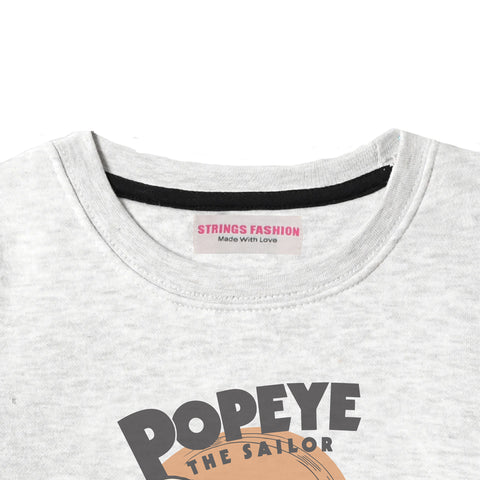 POPEYE JUNIOR BOY OATMEAL COLOR TRACK SUIT