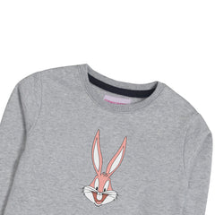 BUNNY JUNIOR GIRLS GREY HEADER COLOR TRACK SUIT