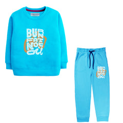BURN FOR FAT JUNIOR BOY SKY BLUE HEADER COLOR TRACK SUIT