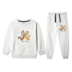 CHIP AND DALE JUNIOR GIRLS OATMEAL COLOR TRACK SUIT