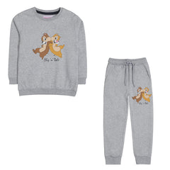 CHIP & DALE JUNIOR GIRLS GREY HEADER COLOR TRACK SUIT