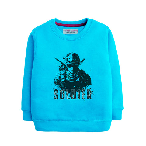 SOLDIER JUNIOR BOY SKY BLUE TERYY FABRIC TRACK SUIT
