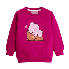 MILK & MOCHA RED GIRLS LONG SLEEVE SWEAT-SHIRT