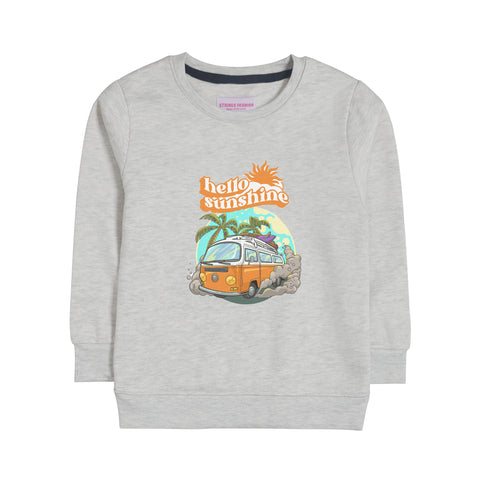 HELLO SUNSHINE OATMEAL BOYS LONG SLEEVE SWEAT-SHIRT