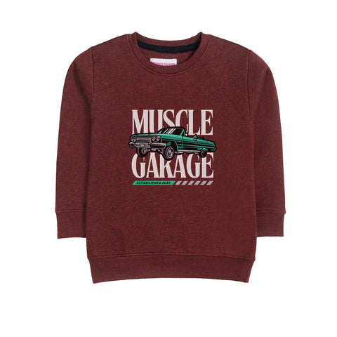 MUSCLE GARAGE JUNIOR BOY BURGUNDY COLOR TRACK SUIT
